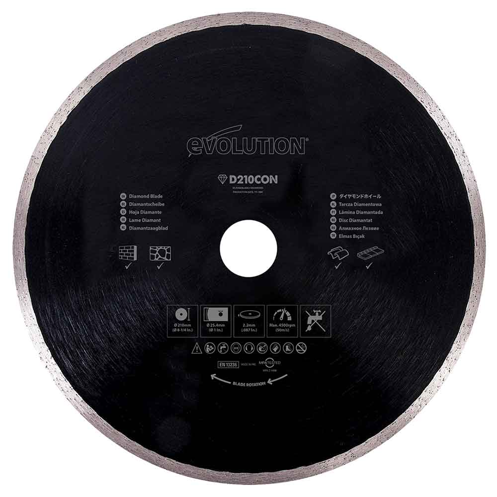 Tarcza diamentowa Evolution 210 mm — Evolution Power Tools Poland
