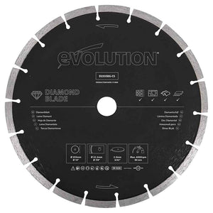 Tarcza diamentowa ogólnego przeznaczenia Evolution 255 mm, segmentowa krawędź, otwór 22,2 mm, do betonu, kamienia, cegły