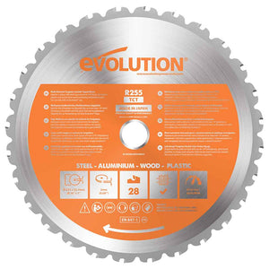 Ostrze 28T do cięcia różnych materiałów Evolution 255 mm