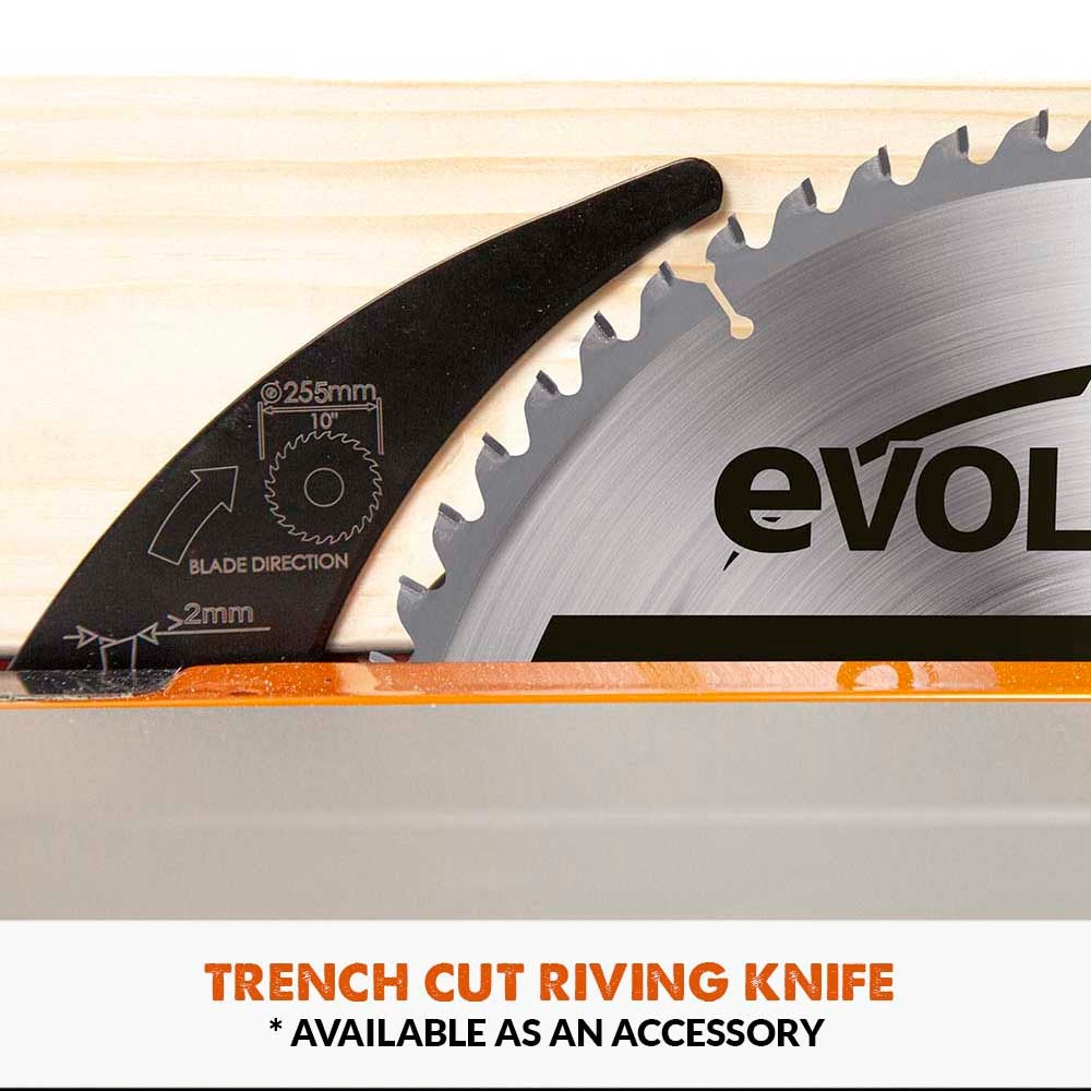 Piła Stołowa Evolution R255TBL+ 255 mm z tarczą do cięcia wielu materiałów