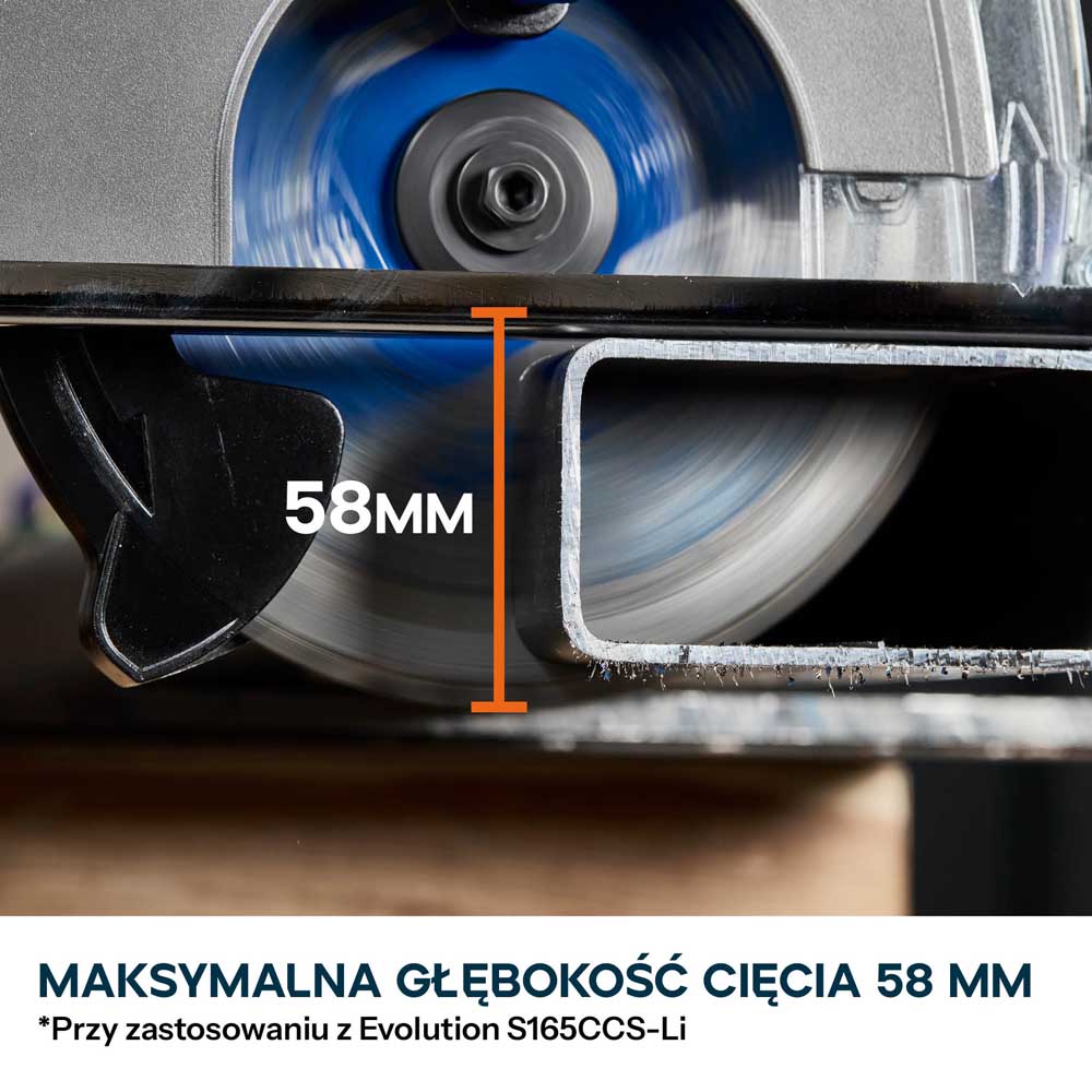 Evolution Tarcza do cięcia stali 165 mm Ø165 x 20 mm, 40-zębowa TCT do pilarek tarczowych