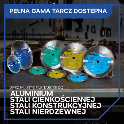 Evolution Tarcza do cięcia stali 165 mm Ø165 x 20 mm, 40-zębowa TCT do pilarek tarczowych