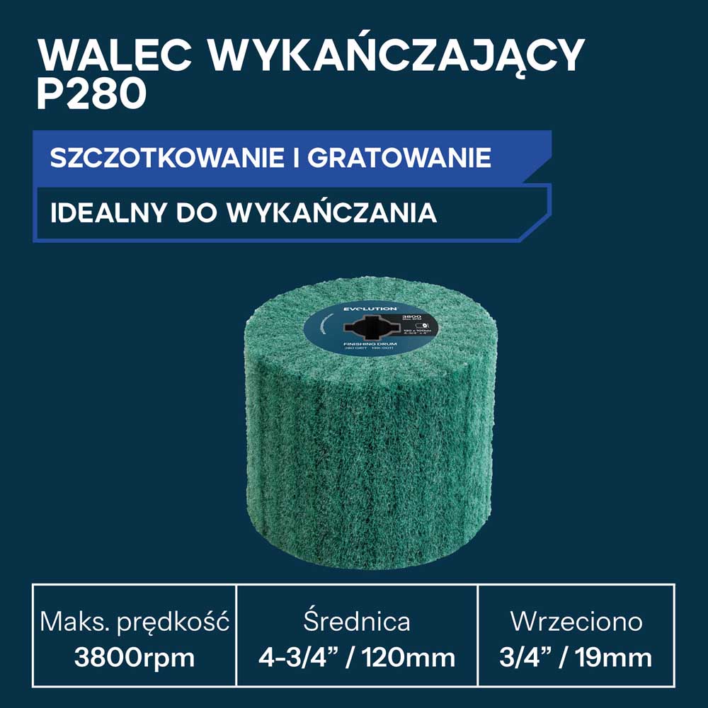 Evolution P280 Rolka wykończeniowa do satyniarek 120 x 100 mm