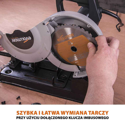 Przecinarka do metalu Evolution RAGE4 185 mm z tarczą wielomateriałową