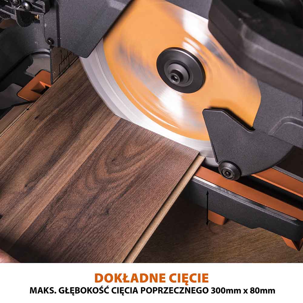 Piła ukośnica Evolution R255SMS+ 255mm z wielomateriałową tarczą TCT + stojak XL