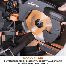 Piła ukośnica Evolution R255SMS+ 255mm z wielomateriałową tarczą TCT + stojak XL