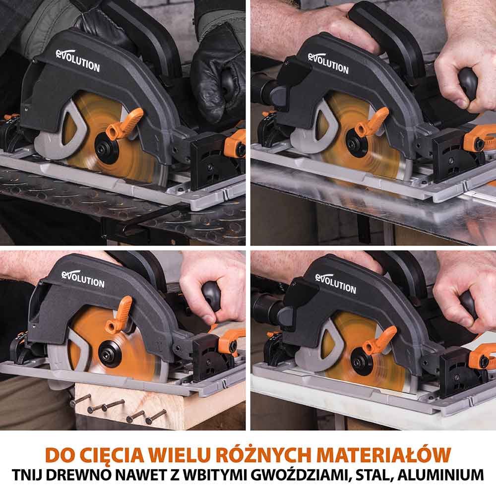 Piła tarczowa Evolution R185CCSX 185mm + Szyna prowadząca ST1400-G2 1,4m (700mm x 2)