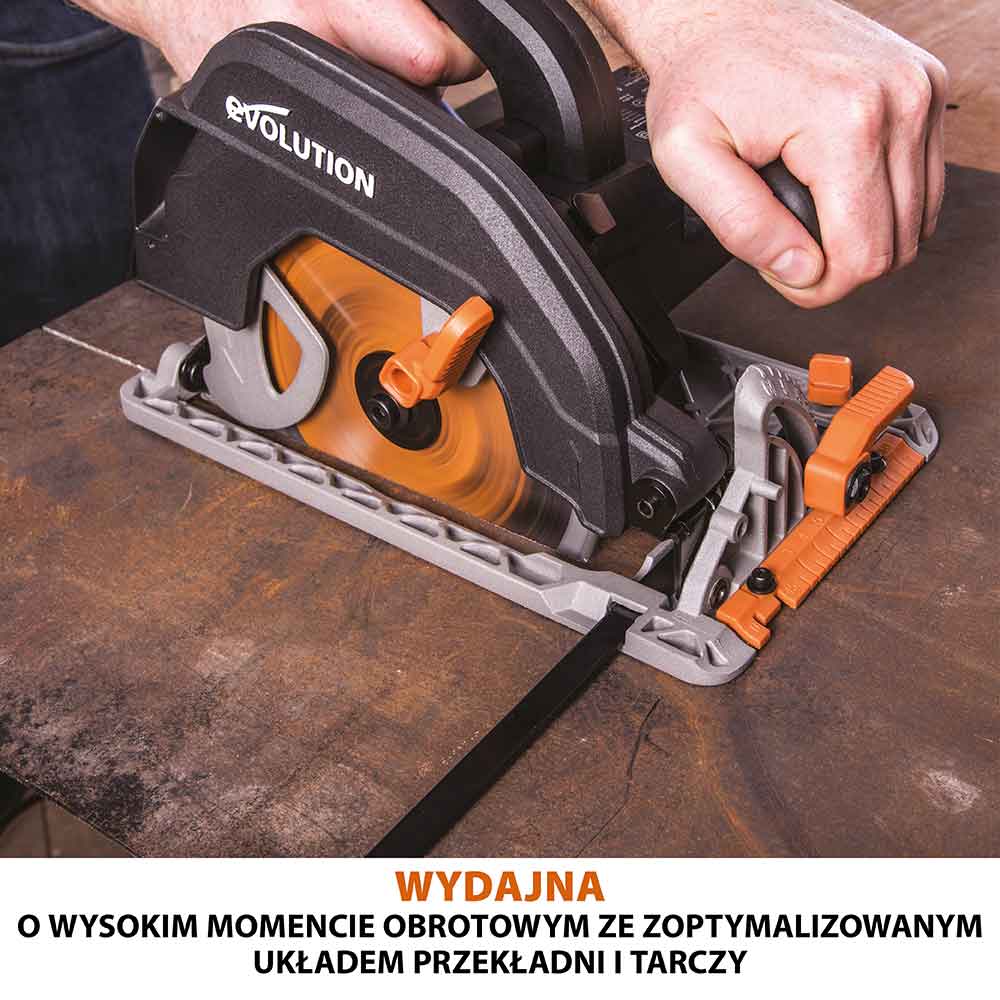 Piła tarczowa Evolution R185CCSX+ 185mm + Szyna prowadząca ST1400-G2 1,4m (700 mm x 2)