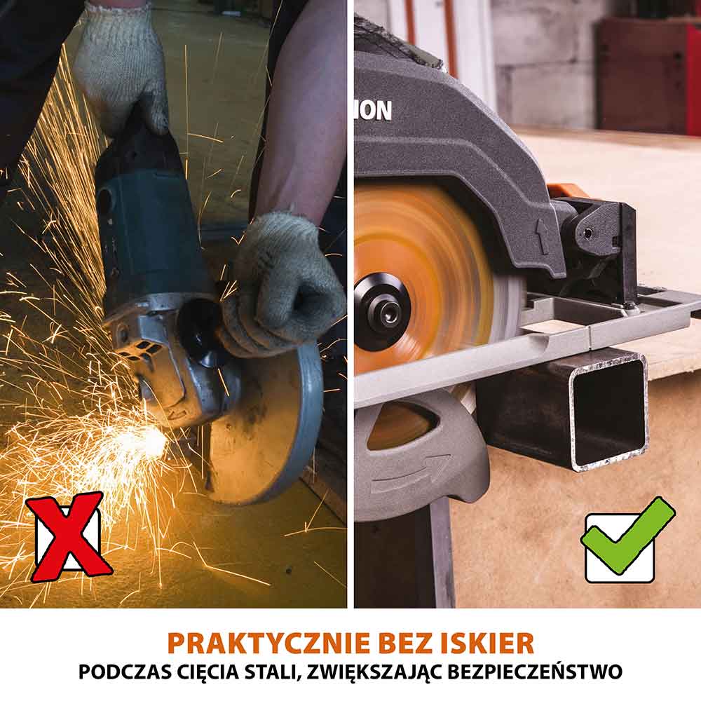 Piła tarczowa Evolution R185CCSX+ 185mm + Szyna prowadząca ST1400-G2 1,4m (700 mm x 2)