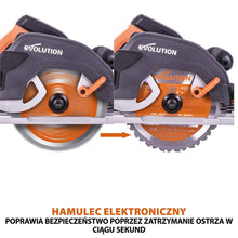 Piła tarczowa Evolution R185CCSX 185mm + Szyna prowadząca ST1400-G2 1,4m (700mm x 2)