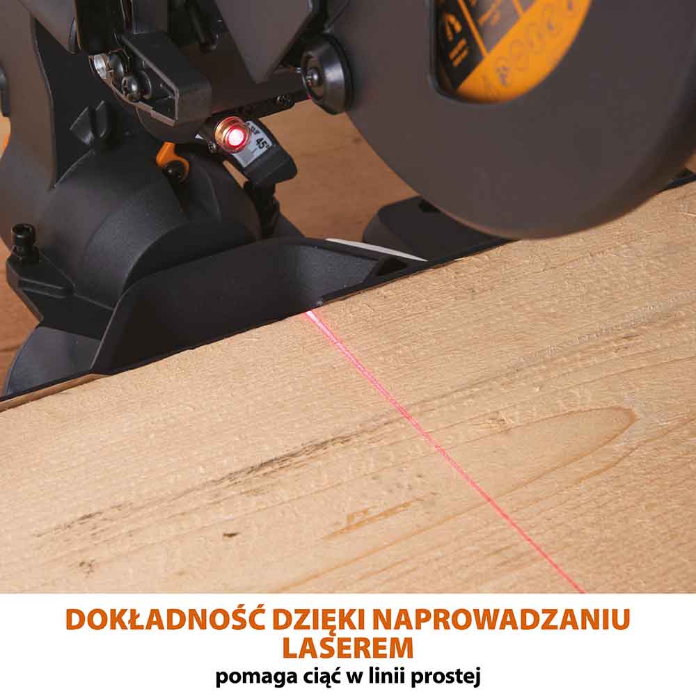 Piła ukośnica Evolution R210SMS-300+ 210mm z wielomateriałową tarczą TCT + stojak