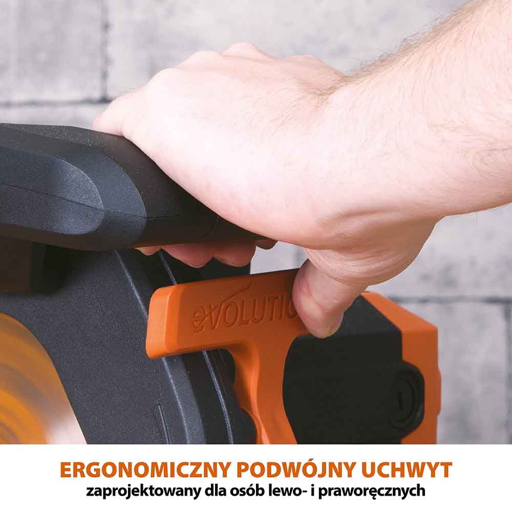 Piła ukośnica Evolution R210SMS-300+ 210 mm z wielomateriałową tarczą TCT