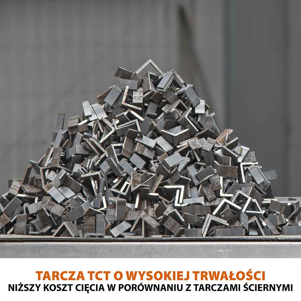 Przecinarka do metalu Evolution R355CPS 355 mm z tarczą wielomateriałową + stojak