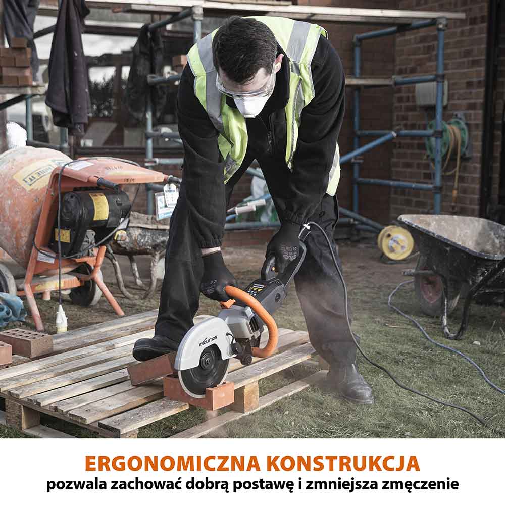 Elektryczna przecinarka tarczowa do betonu Evolution R230DCTX 230 mm (bez tarczy)