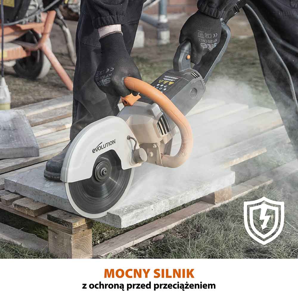 Elektryczna przecinarka tarczowa do betonu Evolution R230DCTX 230 mm (bez tarczy)