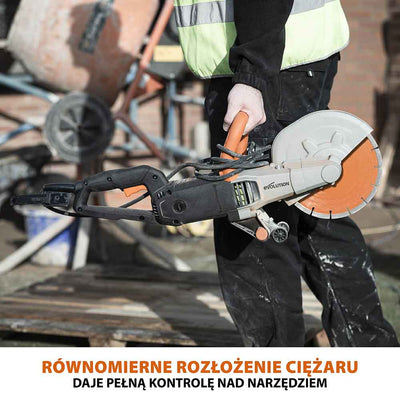 Elektryczna przecinarka tarczowa do betonu Evolution R255DCT 255 mm z tarczą diamentową