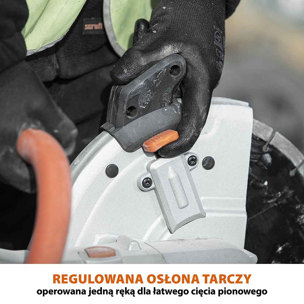 Elektryczna przecinarka tarczowa do betonu Evolution R300DCT 300 mm z tarczą diamentową