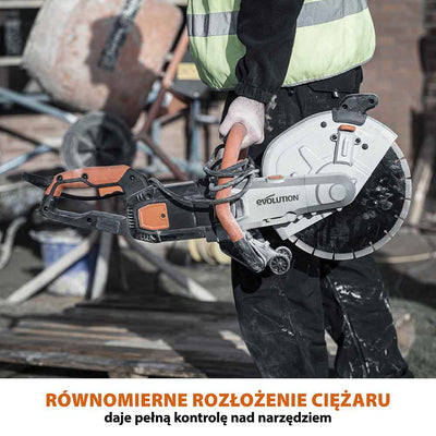 Elektryczna przecinarka tarczowa do betonu Evolution R300DCT 300 mm z tarczą diamentową