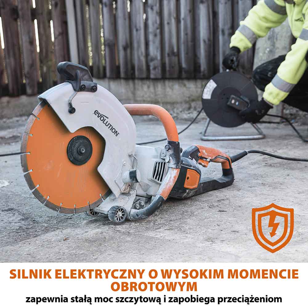 Elektryczna przecinarka tarczowa do betonu R300DCT+ z ręczną pompą wody