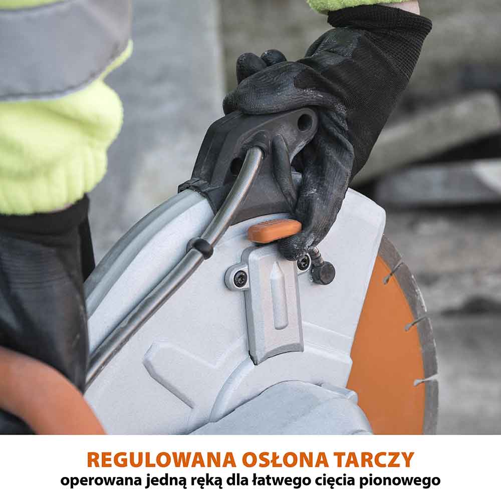 Elektryczna przecinarka tarczowa do betonu R300DCT+ z ręczną pompą wody