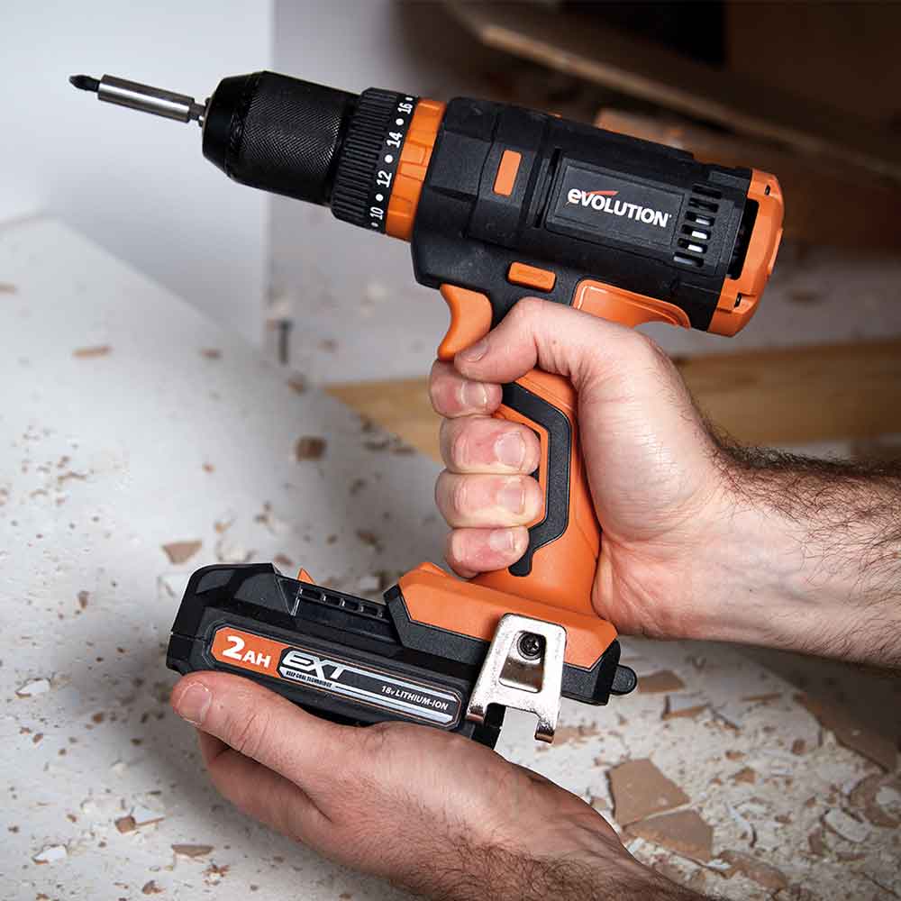 Bezprzewodowy akumulator litowo-jonowy Evolution 18V 2Ah EXT R18BAT-Li2