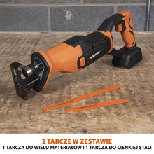 Bezprzewodowa piła szablasta Evolution z akumulatorem litowo-jonowym 18 V EXT Li-Ion R150RCP-Li z tarczą do cięcia różnych materiałów