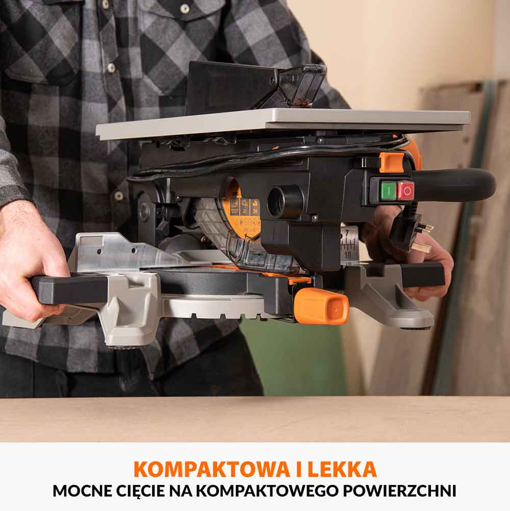Piła ukośnica/stołowa Evolution R210MTS-G2 210 mm z wielomateriałową tarczą TCT