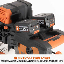 Akumulatorowa piła ukośnica R255SMS-DB-Li 18V EXT Li-Ion 255 mm z wielomateriałową tarczą TCT + stojak XL
