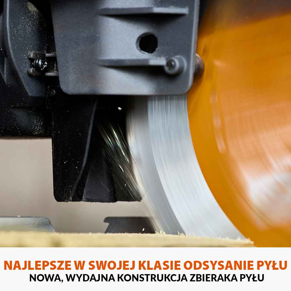 Akumulatorowa piła ukośnica R255SMS-DB-Li 18V EXT Li-Ion 255 mm z wielomateriałową tarczą TCT + stojak XL