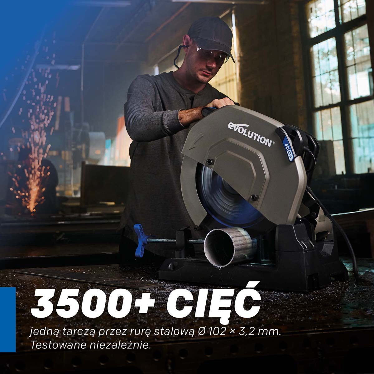 Tarcza do pilarki tarczowej do cięcia stali Evolution EVOMAX 355 mm Ø355 x 25,4 mm, 80 zębów, węglik cermetowy