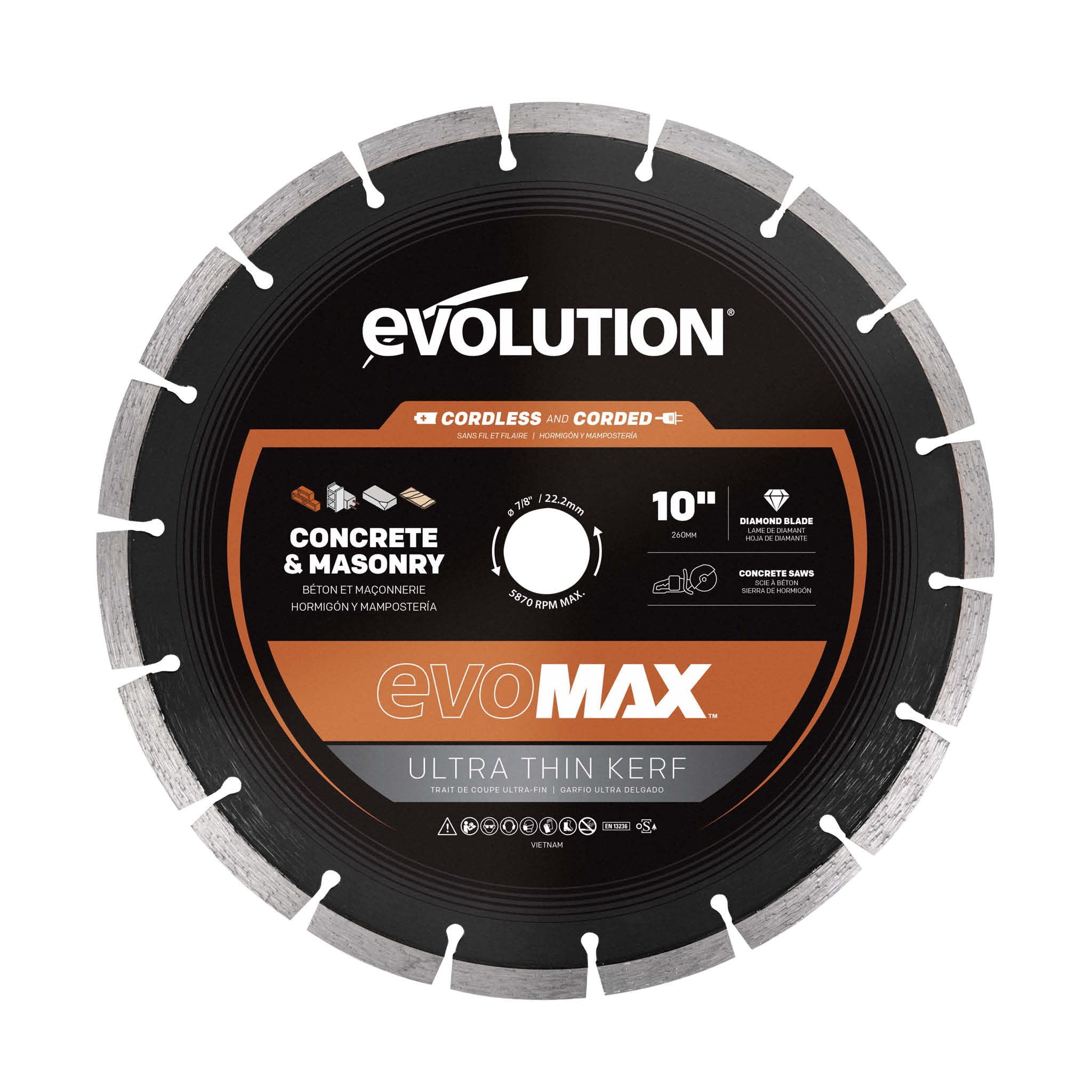 Tarcza Diamentowa Premium Ultra-Cienka 260 mm EVOMAX