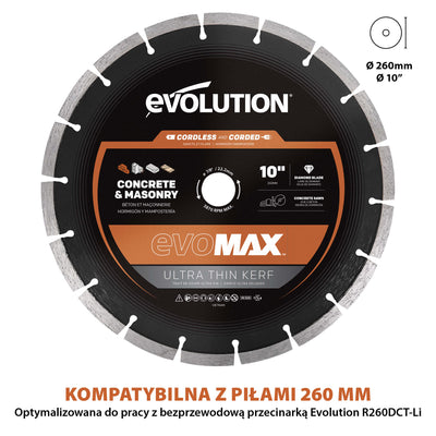 Tarcza Diamentowa Premium Ultra-Cienka 260 mm EVOMAX