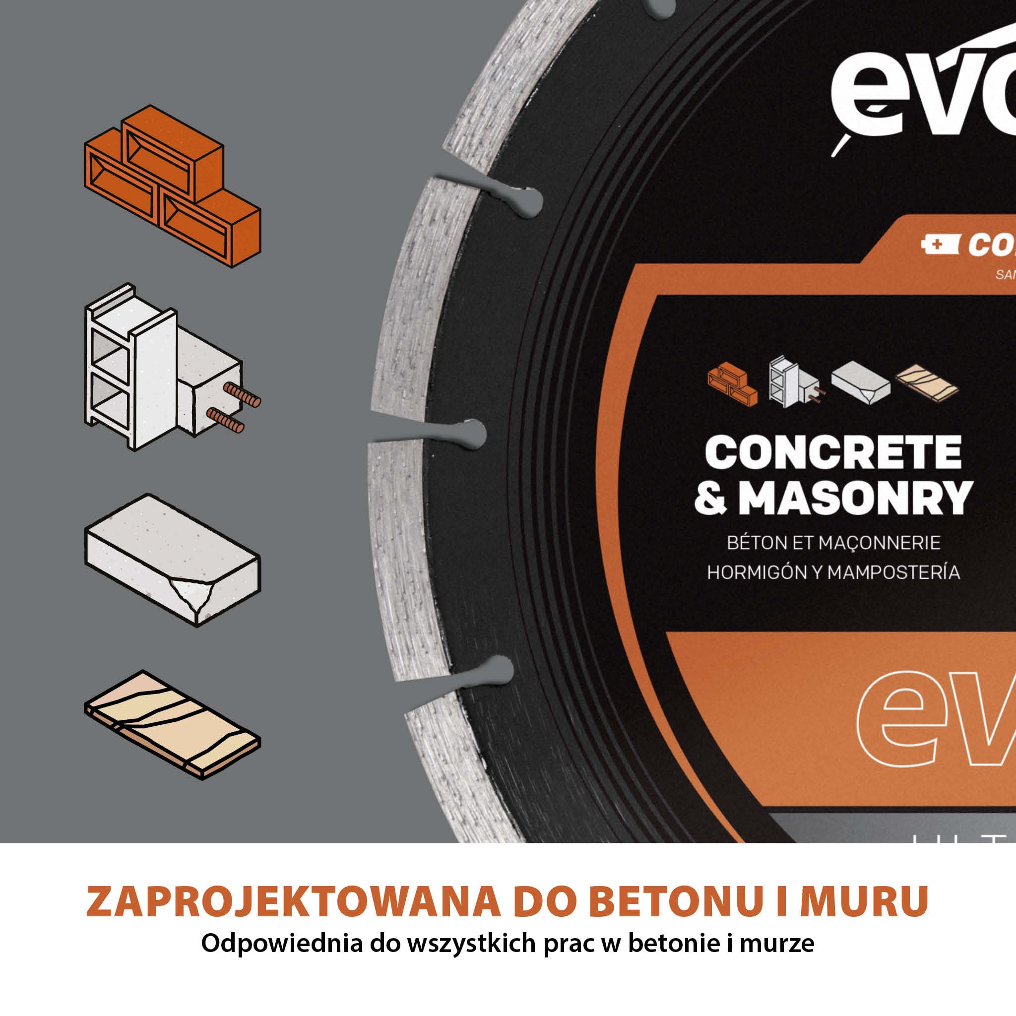 Tarcza Diamentowa Premium Ultra-Cienka 260 mm EVOMAX