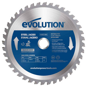 Tarcza TCT Evolution do stali o średnicy 185 mm, 40 zębów, otwór 20 mm, do piły stołowej