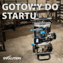 Stojak na kolkach Evolution S355MCS z systemem Powerlift Assist do pil ukosowych