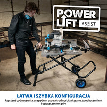 Stojak na kolkach Evolution S355MCS z systemem Powerlift Assist do pil ukosowych