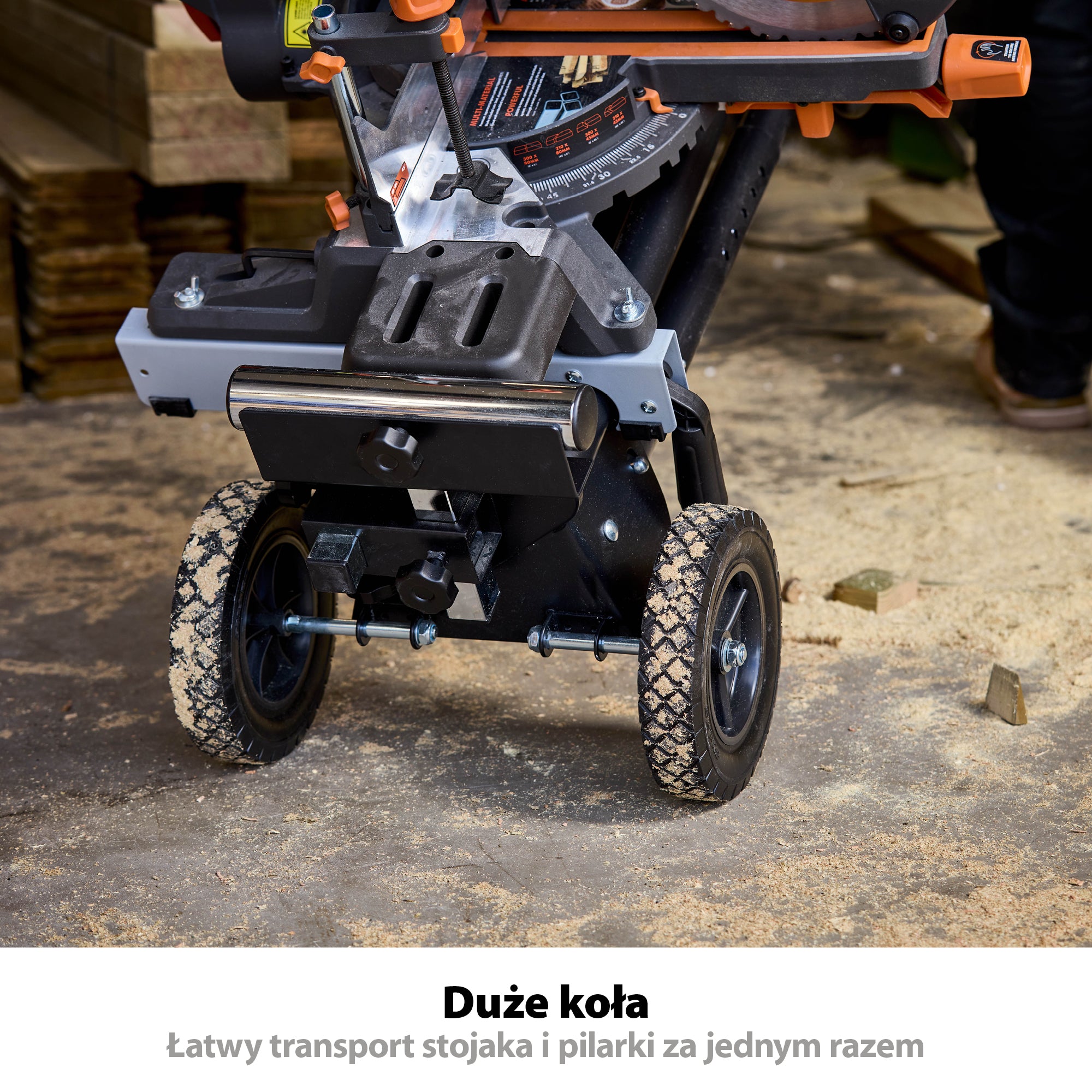 Akumulatorowa piła ukośnica R255SMS-DB-Li 18V EXT Li-Ion 255 mm z wielomateriałową tarczą TCT + stojak XL