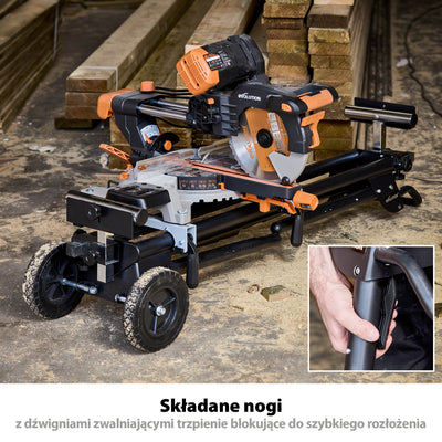 Stojak do piły ukosowej Evolution XL z uniwersalnymi mocowaniami