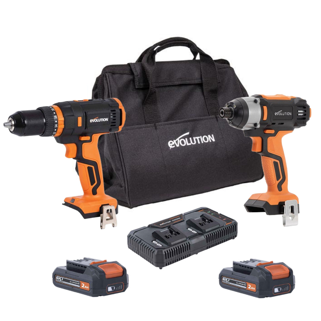 Pakiet wiertarko-wkrętarki Evolution R180IDR-Li + R13CMB-Li + torba PRO+