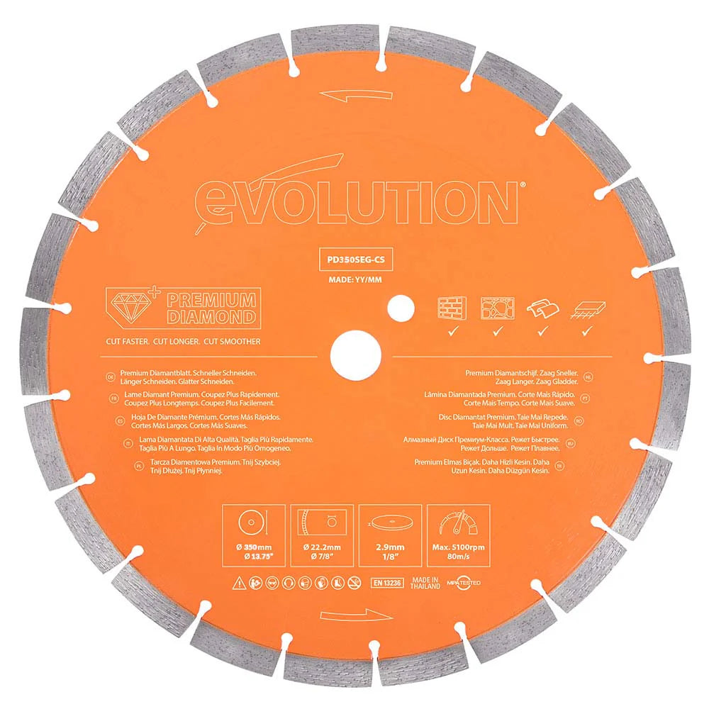 Tarcza diamentowa Evolution Premium 350 mm do cięcia, otwór 22,2 mm