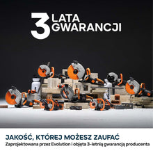 Kompaktowa przecinarka do betonu Evolution R150DCT-PRO, 150 mm, z systemem ograniczania prafului wodą, tarczą diamentową Endurance i głębokością cięcia 53 mm