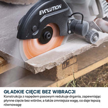 Kompaktowa przecinarka do betonu Evolution R150DCT, 150 mm, z tarczą diamentową Endurance i głębokością cięcia 53 mm