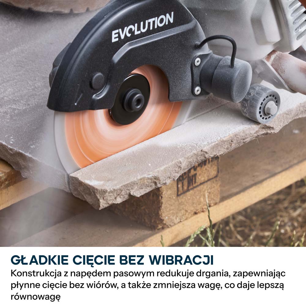 Kompaktowa przecinarka do betonu Evolution R150DCT, 150 mm, z tarczą diamentową Endurance i głębokością cięcia 53 mm
