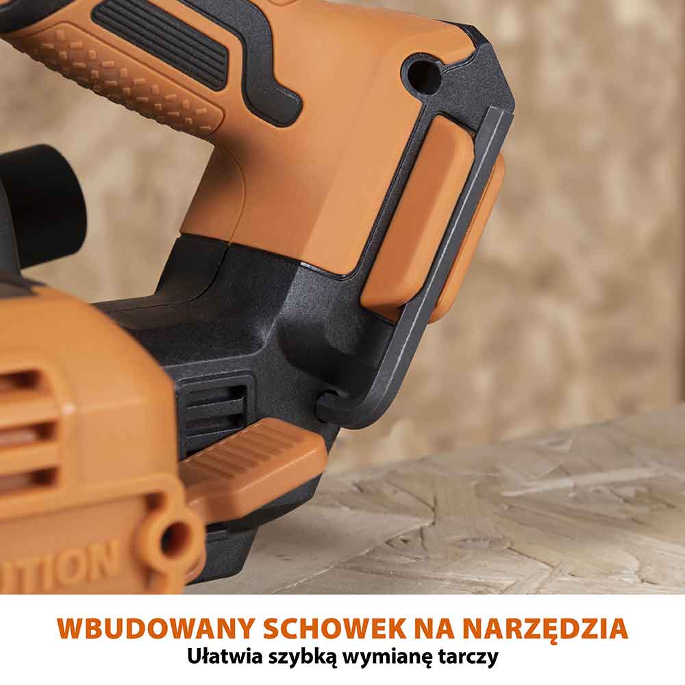 Bezprzewodowa piła tarczowa Evolution 18 V EXT Li-Ion R165CCS-Li z tarczą do cięcia różnych materiałów