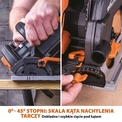 Piła tarczowa Evolution R185CCSX+ 185mm + Szyna prowadząca ST2800-G2 1,4m (1400 mm x 2)