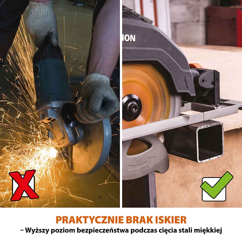 Piła tarczowa Evolution R185CCSX+ 185mm + Szyna prowadząca ST2800-G2 1,4m (1400 mm x 2)