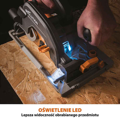 Piła tarczowa Evolution R185CCSX+ 185mm + Szyna prowadząca ST2800-G2 1,4m (1400 mm x 2)