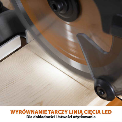 Piła ukośnica Evolution R185SMS+ 185 mm z wielomateriałową tarczą TCT + stojak
