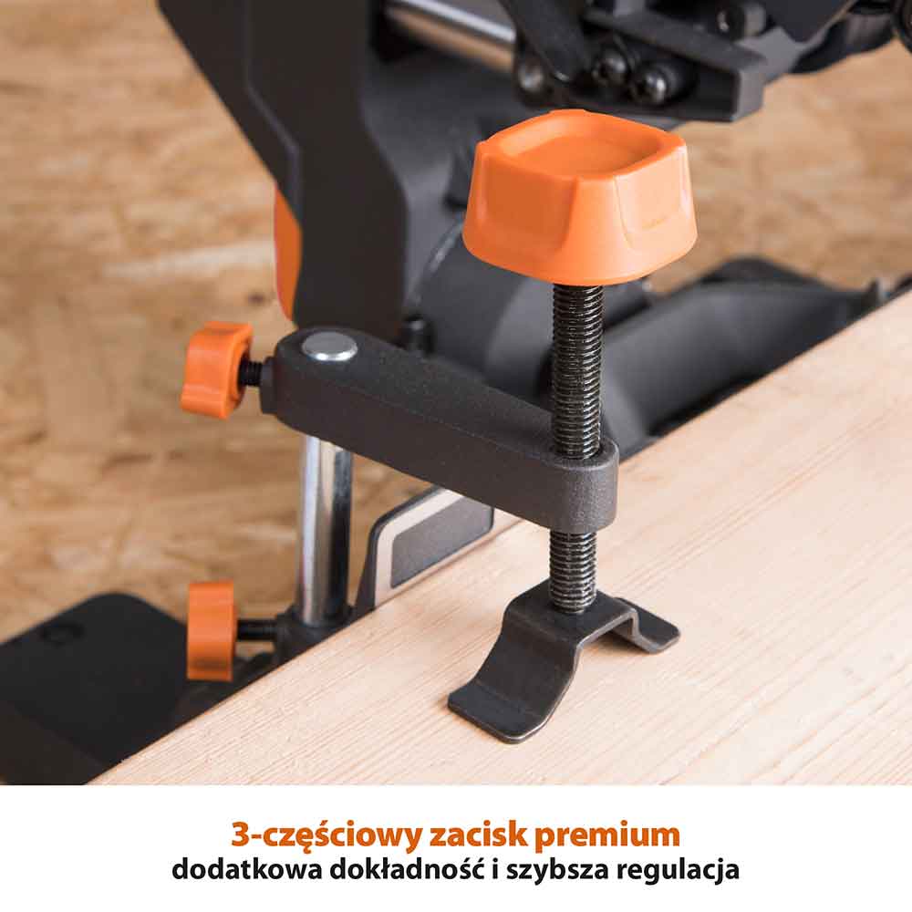 Piła ukośnica Evolution R185SMS+ 185 mm z wielomateriałową tarczą TCT + stojak