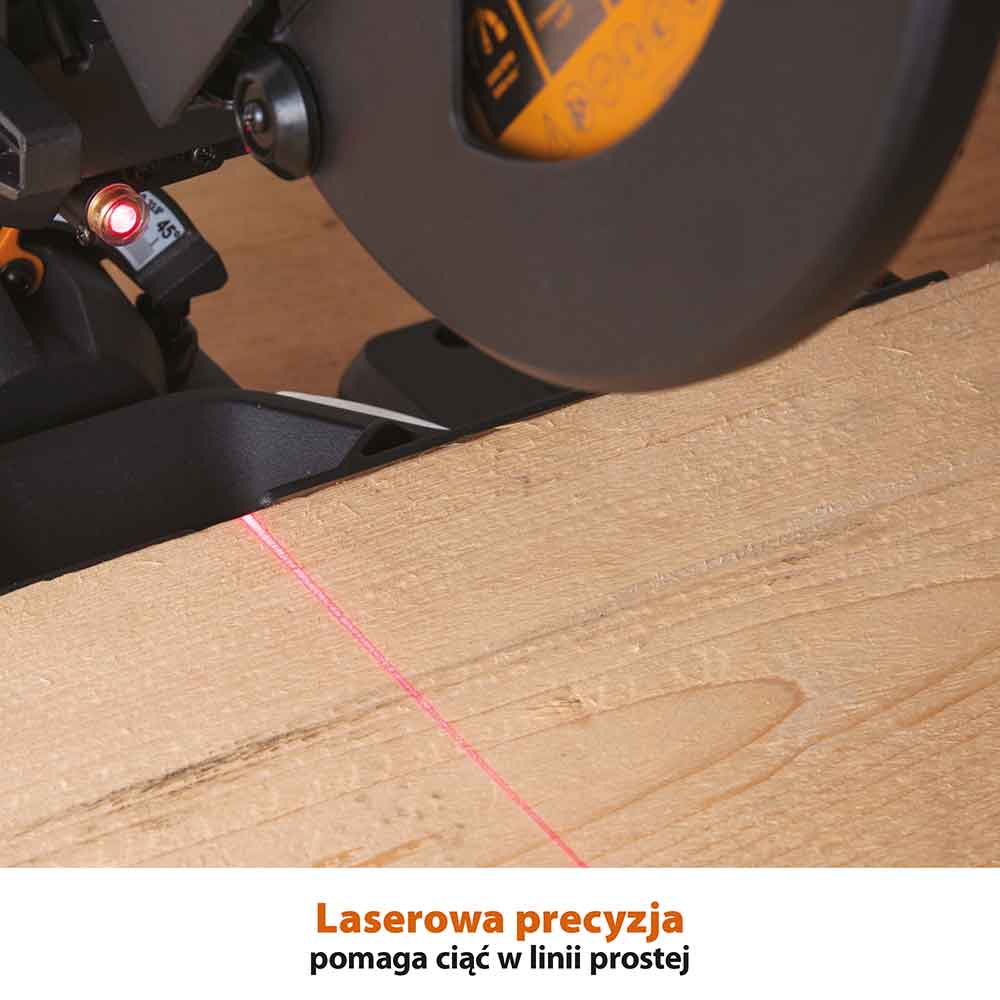 Piła ukośnica Evolution R210SMS+ 210 mm z wielomateriałową tarczą TCT + stojak